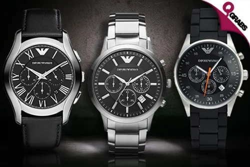 For QR629 Dazzle in Emporio Armani Watches for Men- Choose from 6 Sleek Designs! (QR1074 Value)